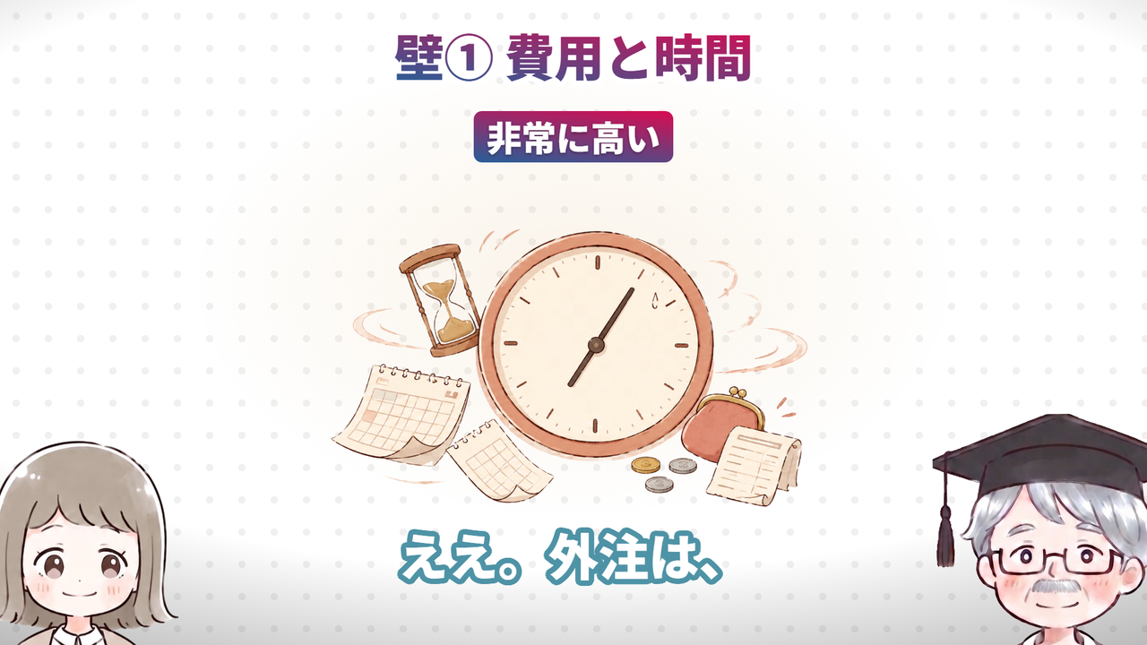 壁① 費用と時間(動画で実際に使った画面)