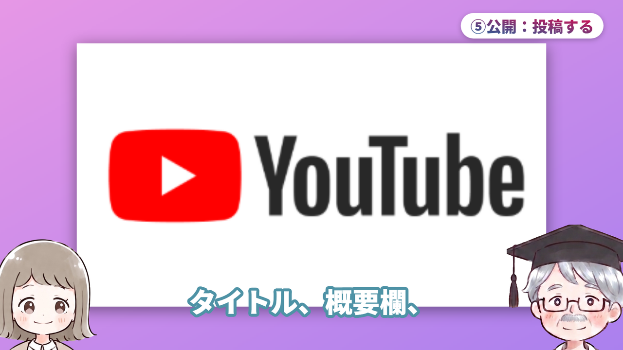 ⑤公開:投稿する(動画で実際に使った画面)