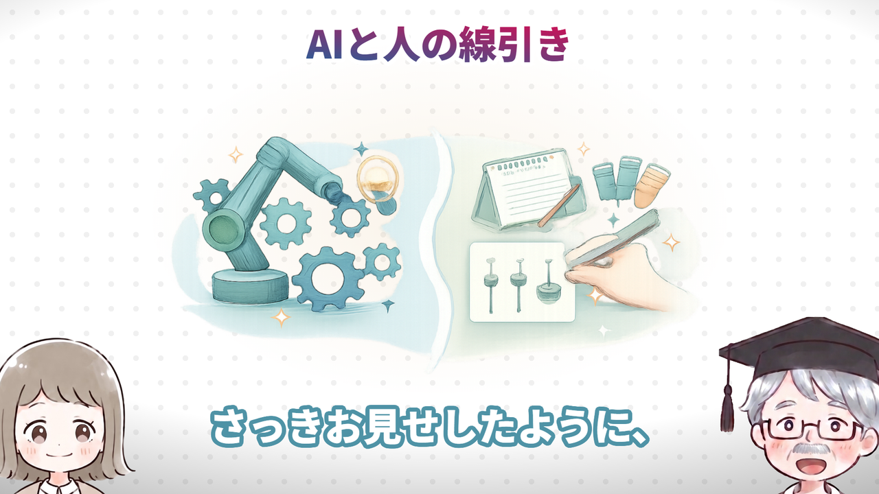 AIと人の線引き(動画で実際に使った画面)